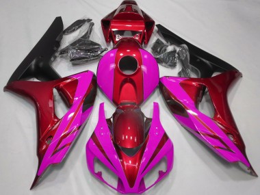 Rouge Brillant & Rose 06-07 CBR1000RR Carénage Moto