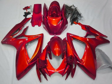 Rouge Brillant Uni 06-07 GSXR 600-750 Carénage Moto