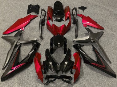 Rouge Brillant & Vert R 08-10 GSXR 600-750 Carénage Moto