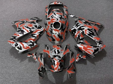 Rouge Camouflage 02-12 VFR800 Carénage Moto