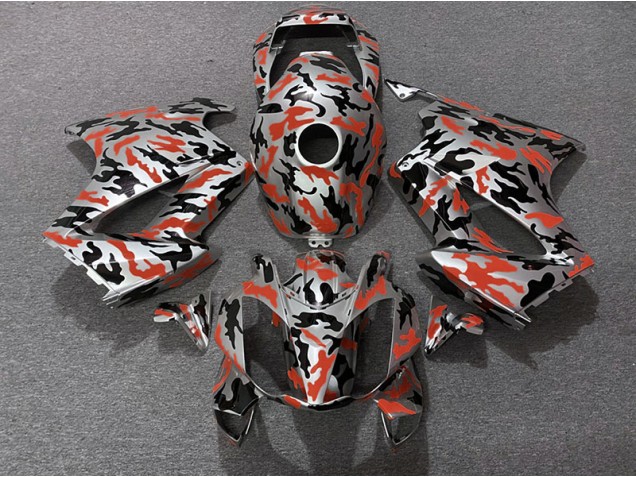 Rouge Camouflage 02-12 VFR800 Carénage Moto