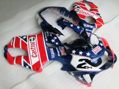 Rouge Castro 99-00 CBR600 F4 Carénage Moto