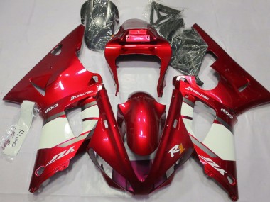 Rouge Feu & Blanc 00-01 R1 Carénage Moto