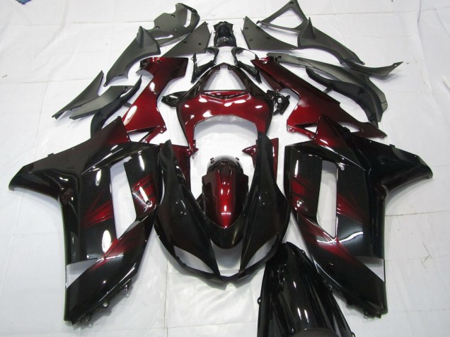Rouge Foncé 07-08 ZX6R Carénage Moto Rouge Foncé 07-08 ZX6R Carénage Moto