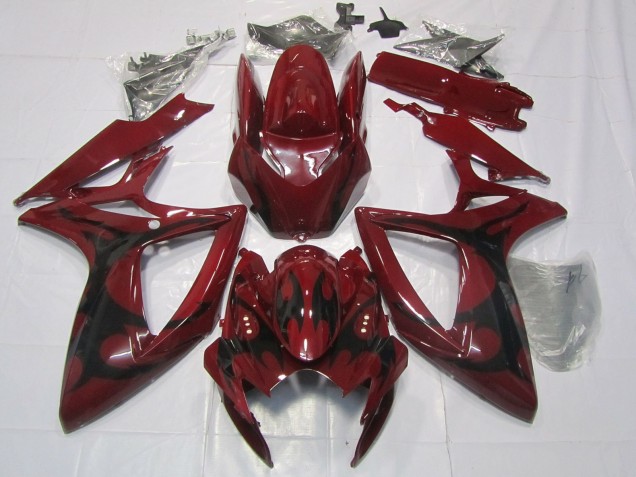 Rouge Marron 06-07 GSXR 600-750 Carénage Moto