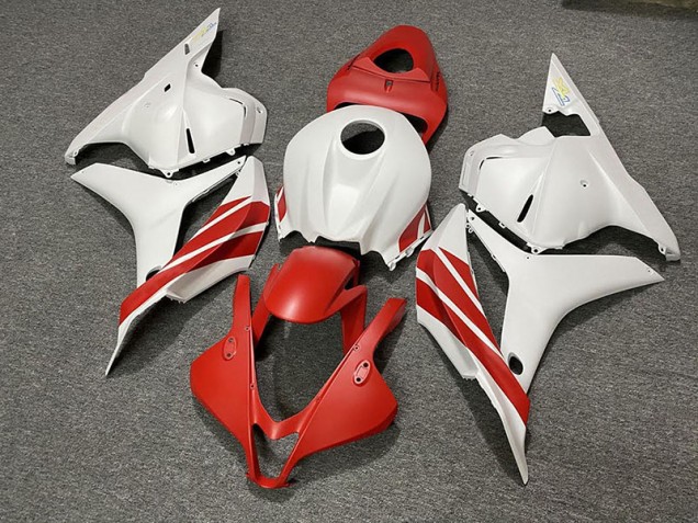Rouge Mat / Blanc 09-12 CBR600RR Carénage Moto Rouge Mat / Blanc 09-12 CBR600RR Carénage Moto