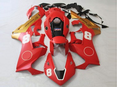 Rouge Mat & Or Mat 17-23 CBR1000RR Carénage Moto