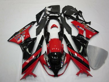 Rouge Noir 09-12 ZX6R Carénage Moto