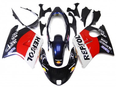 Rouge Noir & Blanc Repsol 96-07 CBR1100XX Carénage Moto