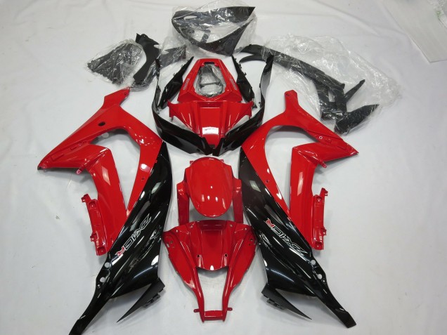 Rouge Noir Brillant 11-15 ZX10R Carénage Moto Rouge Noir Brillant 11-15 ZX10R Carénage Moto
