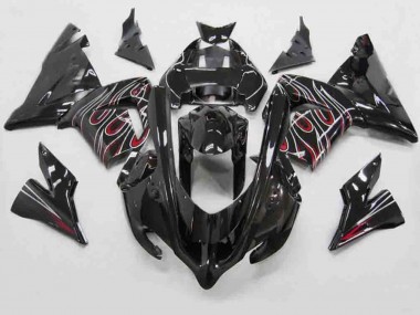 Rouge Noir Flamme 04-05 ZX10R Carénage Moto
