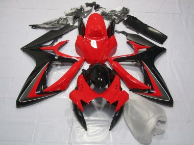 Rouge Noir & Gris 06-07 GSXR 600-750 Carénage Moto