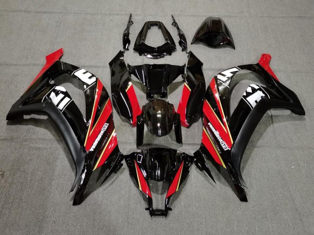 Rouge Noir Spécial Blanc 11-15 ZX10R Carénage Moto Rouge Noir Spécial Blanc 11-15 ZX10R Carénage Moto