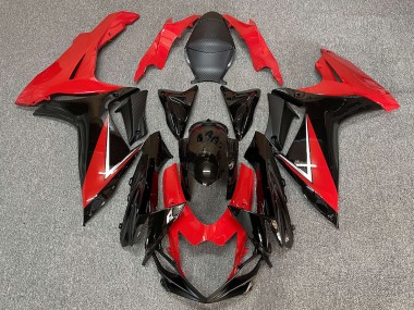 Rouge Profond & Noir Brillant 11-24 GSXR 600-750 Carénage Moto