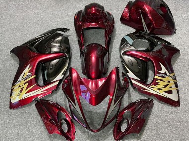 Rouge Profond & Or 08-20 GSXR 1300 Carénage Moto
