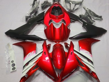 Rouge Vif & Blanc 04-06 R1 Carénage Moto