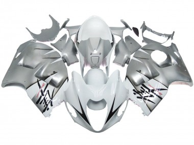 Style Argent & Blanc Brillant OEM 97-07 GSXR 1300 Carénage Moto