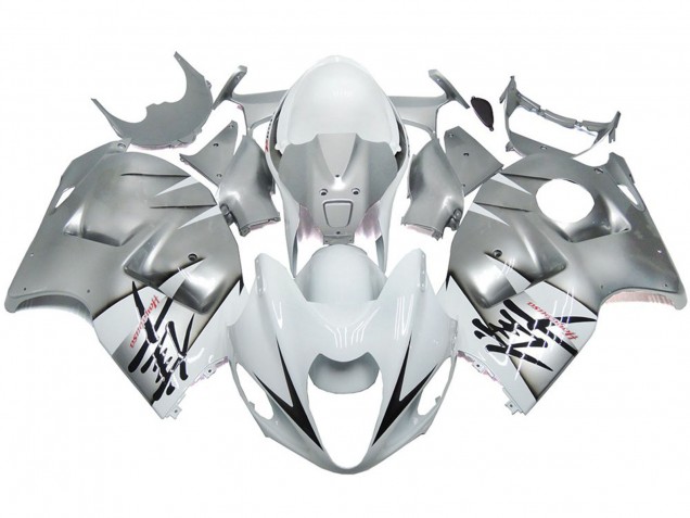 Style Argent & Blanc Brillant OEM 97-07 GSXR 1300 Carénage Moto