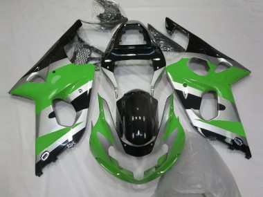 Style Argent Vert OEM 00-02 GSXR 1000 Carénage Moto