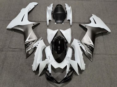 Style Blanc Brillant & Argent 11-24 GSXR 600-750 Carénage Moto