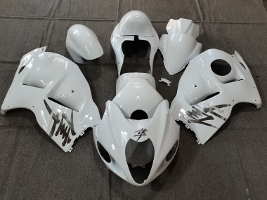Style Blanc Brillant OEM Avec Décalcomanies Argentées 97-07 GSXR 1300 Carénage Moto