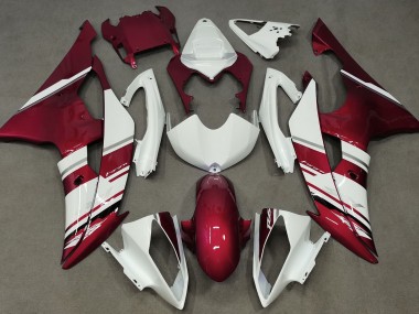 Style Blanc & Rouge Brillant OEM 08-16 R6 Carénage Moto