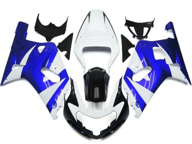 Style Bleu & Blanc Éclatant OEM 01-03 GSXR 600-750 Carénage Moto