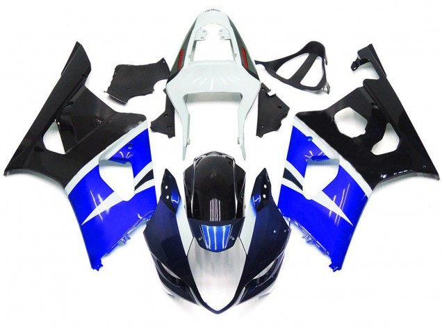 Style Personnalisé Bleu & Noir Brillant 03-04 GSXR 1000 Carénage Moto Style Personnalisé Bleu & Noir Brillant 03-04 GSXR 1000 Carénage Moto