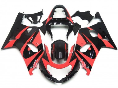 Style Personnalisé OEM Rouge Clair 01-03 GSXR 600-750 Carénage Moto