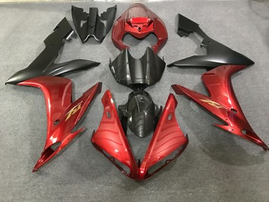 Style Rouge Marron & Fibre De Carbone 04-06 R1 Carénage Moto