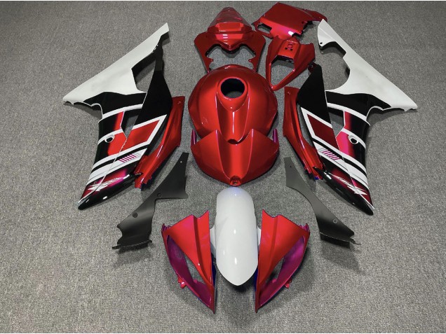 Style Rouge Noir & Blanc OEM 08-16 R6 Carénage Moto Style Rouge Noir & Blanc OEM 08-16 R6 Carénage Moto