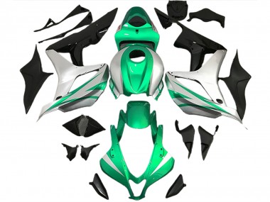 Style Vert Vif & Argent OEM 07-08 CBR600RR Carénage Moto