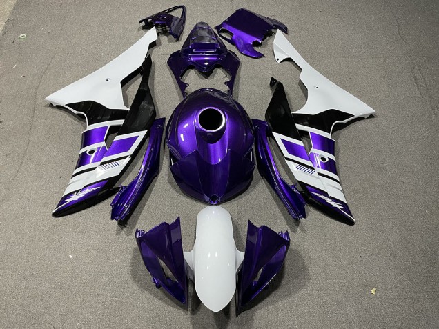 Style Violet Noir & Blanc OEM 08-16 R6 Carénage Moto Style Violet Noir & Blanc OEM 08-16 R6 Carénage Moto