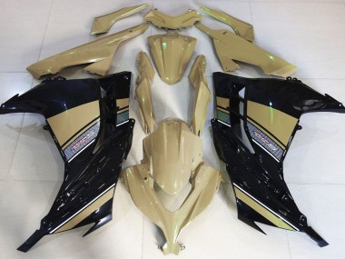 Tan Du Désert & Noir 13-18 Ninja 300 Carénage Moto