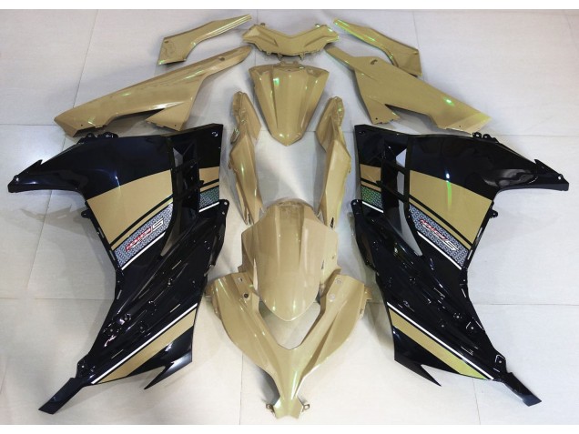 Tan Du Désert & Noir 13-18 Ninja 300 Carénage Moto Tan Du Désert & Noir 13-18 Ninja 300 Carénage Moto