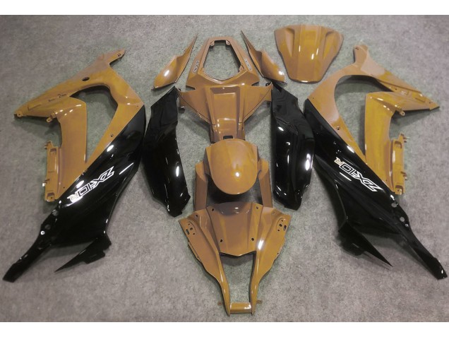 Tan Du Désert & Noir 16-19 ZX10R Carénage Moto Tan Du Désert & Noir 16-19 ZX10R Carénage Moto