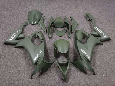 US Army Vert Mat 08-10 ZX10R Carénage Moto