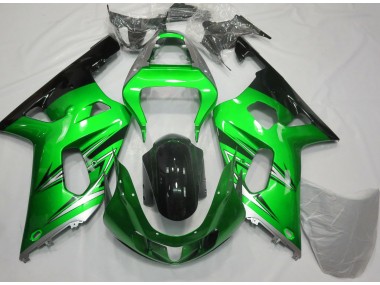 Vert & Argent 01-03 GSXR 600-750 Carénage Moto