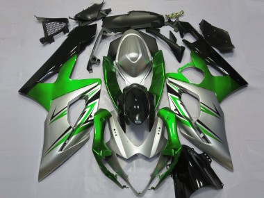 Vert Argent & Noir 05-06 GSXR 1000 Carénage Moto
