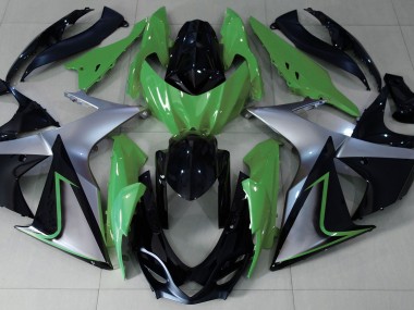 Vert Argent & Noir 09-16 GSXR 1000 Carénage Moto