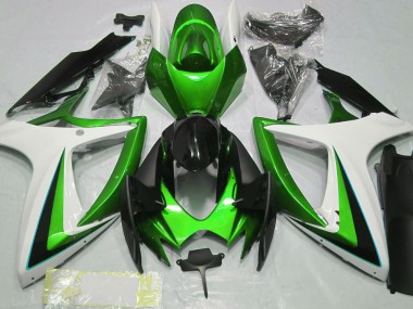Vert Blanc 06-07 GSXR 600-750 Carénage Moto