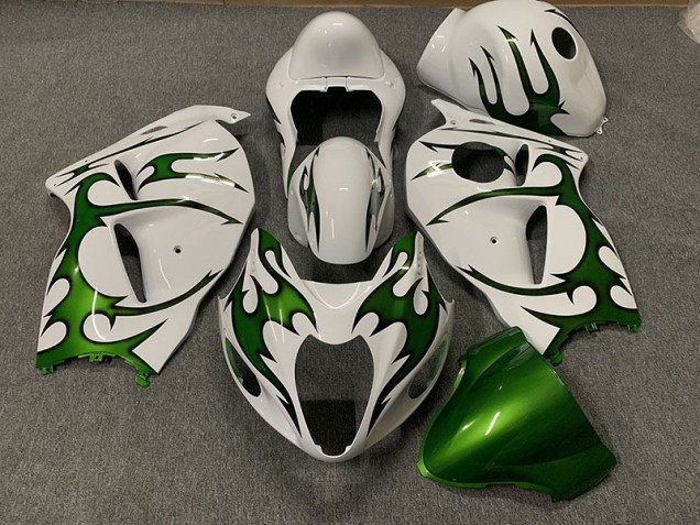 Vert & Blanc 97-07 GSXR 1300 Carénage Moto Vert & Blanc 97-07 GSXR 1300 Carénage Moto