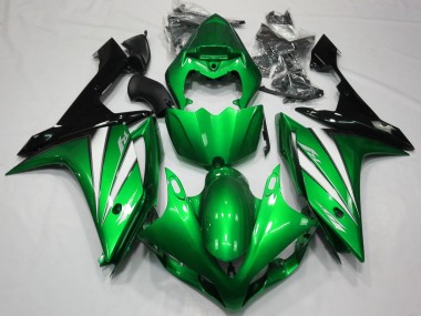 Vert Blanc & Noir 07-08 R1 Carénage Moto