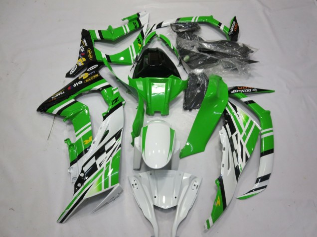 Vert Blanc Noir 1 11-15 ZX10R Carénage Moto Vert Blanc Noir 1 11-15 ZX10R Carénage Moto