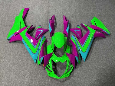 Vert Bleu Clair & Magenta 11-24 GSXR 600-750 Carénage Moto