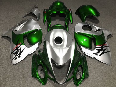 Vert Brillant & Argent 08-20 GSXR 1300 Carénage Moto