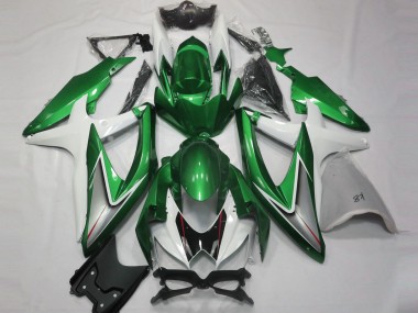 Vert Brillant & Blanc 08-10 GSXR 600-750 Carénage Moto