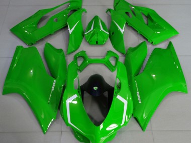 Vert Brillant & Blanc 11-14 Ducati 1199 Carénage Moto