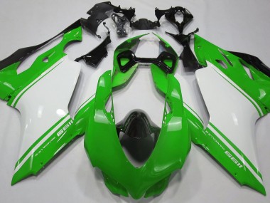 Vert Brillant Blanc & Noir 11-14 Ducati 1199 Carénage Moto