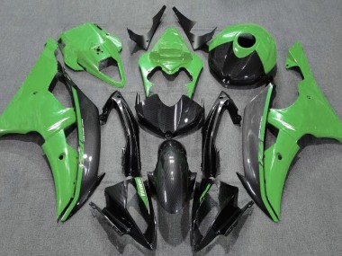 Vert Brillant & Fibre De Carbone 08-16 R6 Carénage Moto